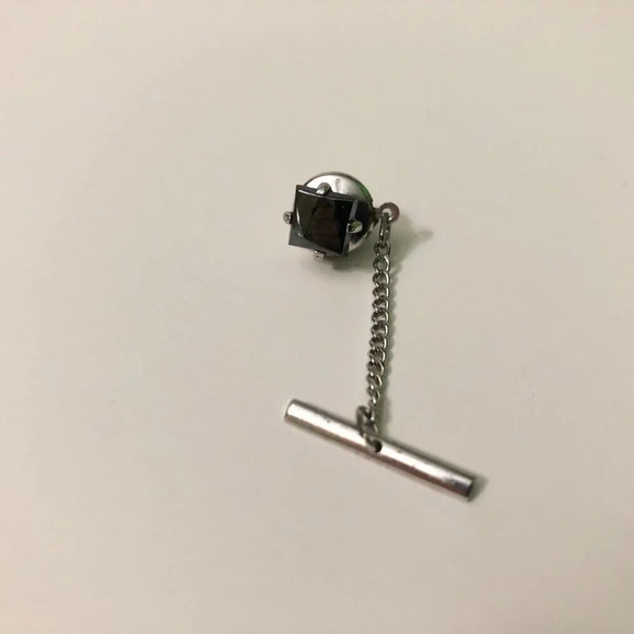 Vintage Assorted Lot of 6 Tie Pins with  Chain - Picture 4 of 16